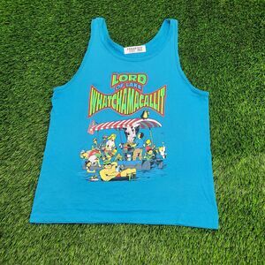Vintage 1992 Funny Lake Tank-Top Medium 20x27 Blue